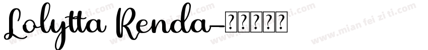 Lolytta Renda字体转换